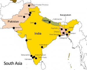 Map of South Asia